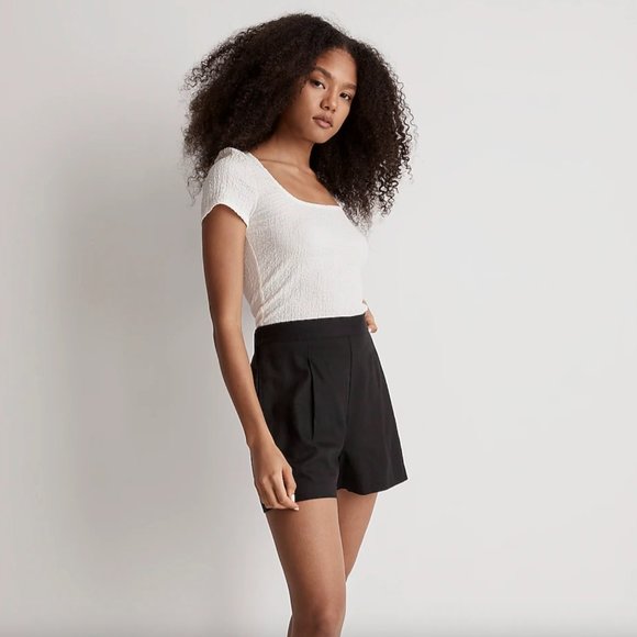 Madewell Pants - NWT:  Madewell Clean Pull-On Shorts in Linen-Cotton Size XXS